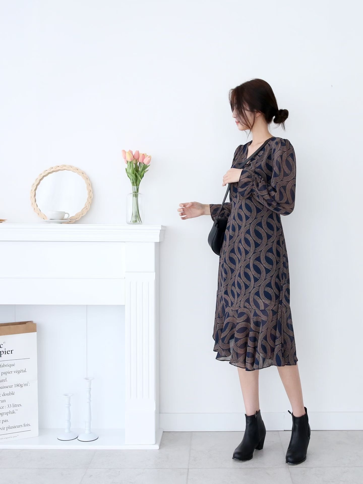 COTTON MARKET東大門代購女裝新款推薦休閑人氣真品連衣裙COTTON MARKET連衣裙