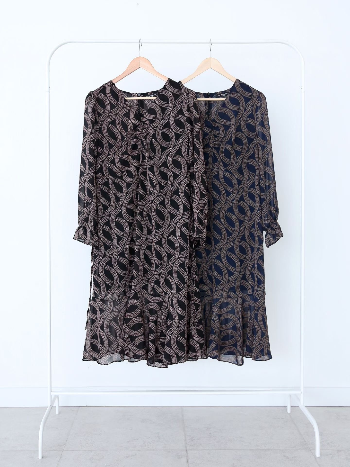 COTTON MARKET東大門代購女裝新款推薦休閑人氣真品連衣裙COTTON MARKET連衣裙圖色2左二色