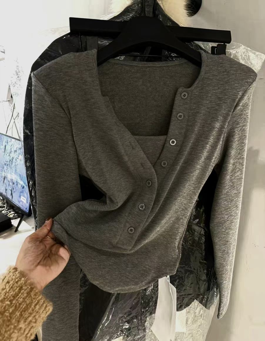 COTTON MARKET東大門直郵女裝新款推薦職業休閑熱賣長袖T恤COTTON MARKET長袖T恤圖色3