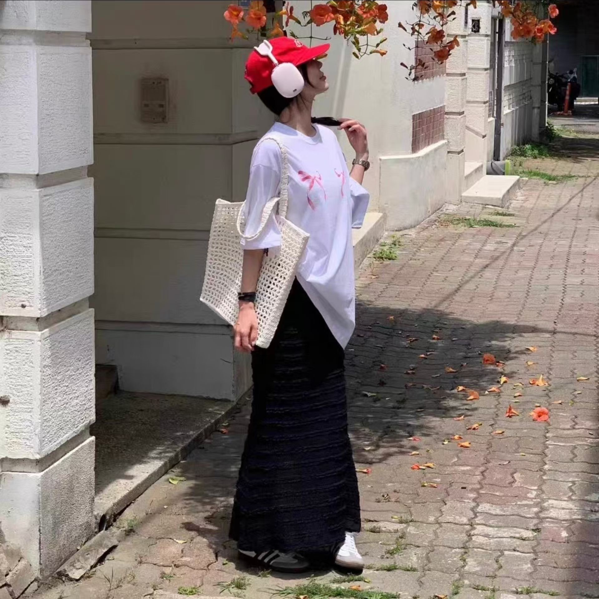 COTTON MARKET東大門實拍女士新款人氣推薦休閑熱賣長裙COTTON MARKET長裙