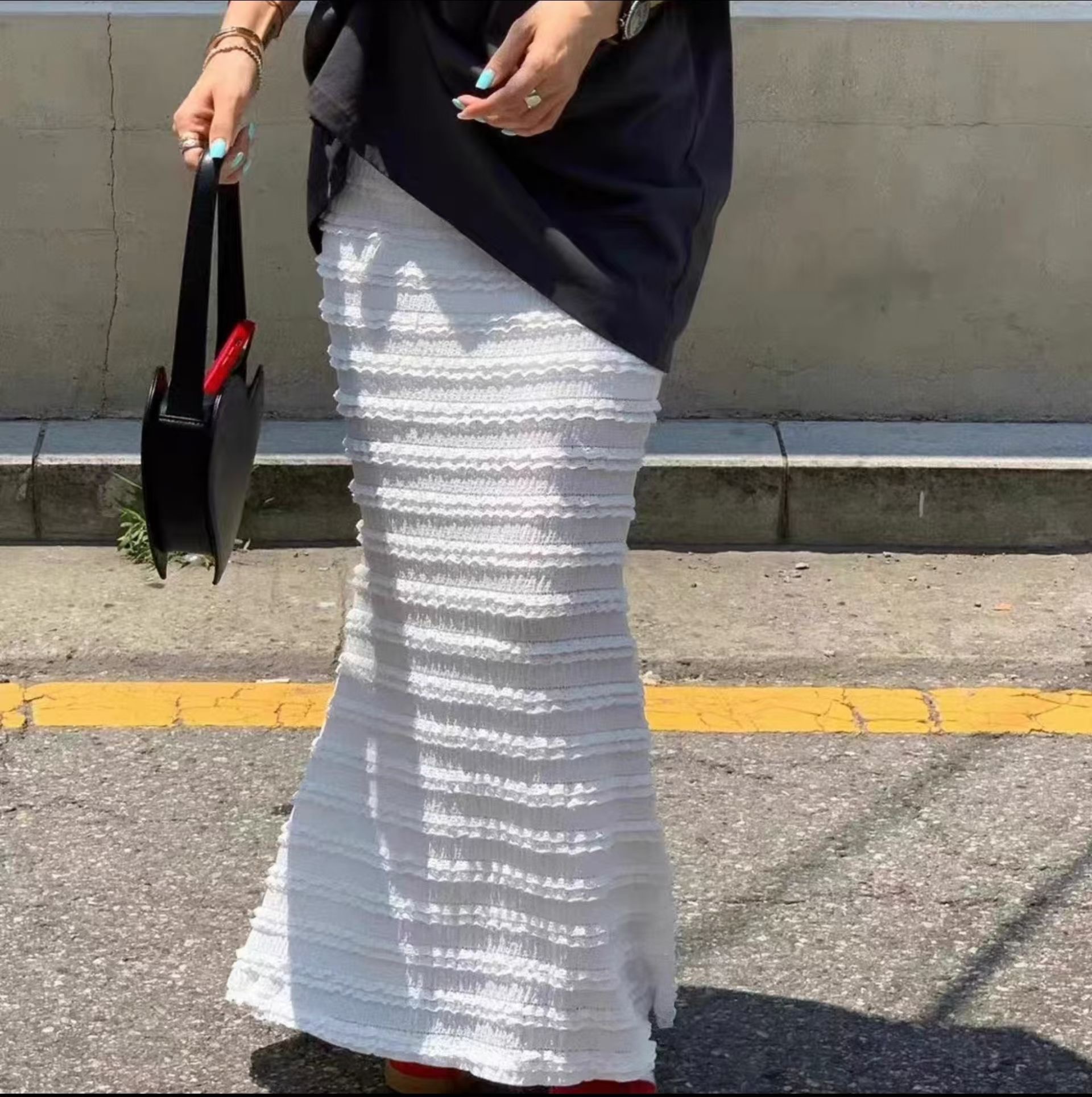 COTTON MARKET東大門實拍女士新款人氣推薦休閑熱賣長裙COTTON MARKET長裙圖色1