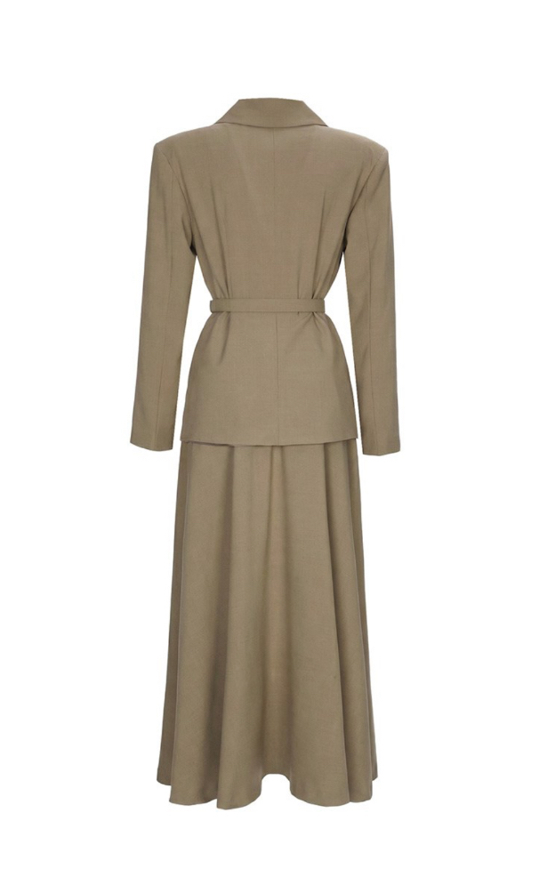 TANIA東大門實拍女裝新品職業26春夏真品時尚連衣裙含腰帶TANIA連衣裙