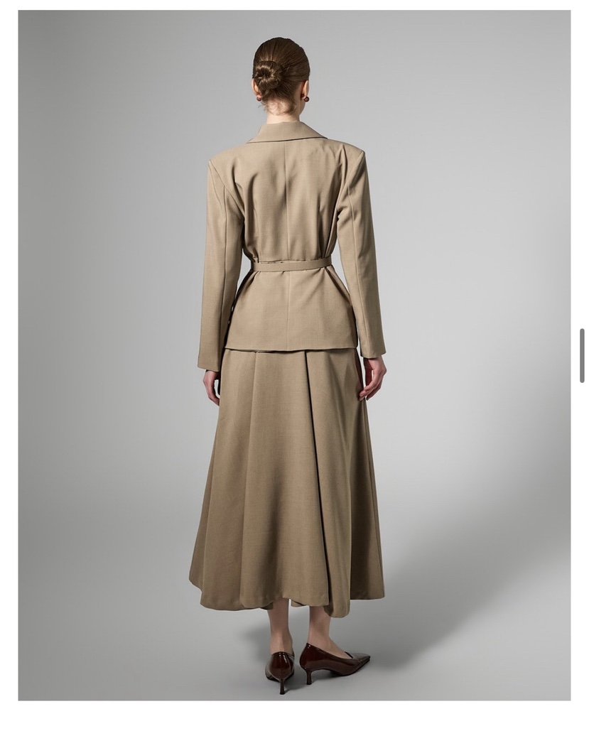 TANIA東大門實拍女裝新品職業26春夏真品時尚連衣裙含腰帶TANIA連衣裙