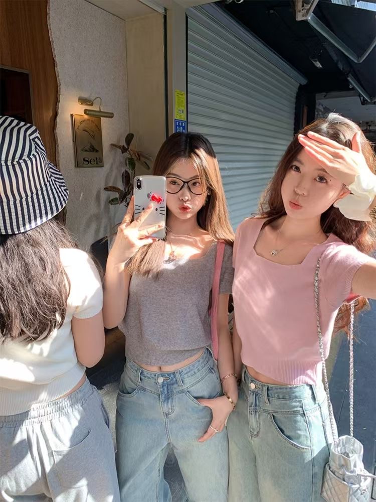 COTTON MARKET韓國代購女士新款人氣時尚休閑職業針織衫COTTON MARKET針織衫