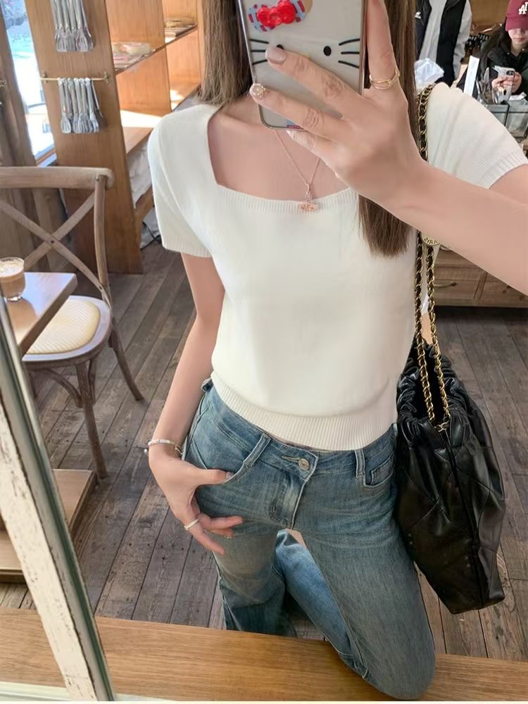 COTTON MARKET韓國代購女士新款人氣時尚休閑職業針織衫COTTON MARKET針織衫圖色2