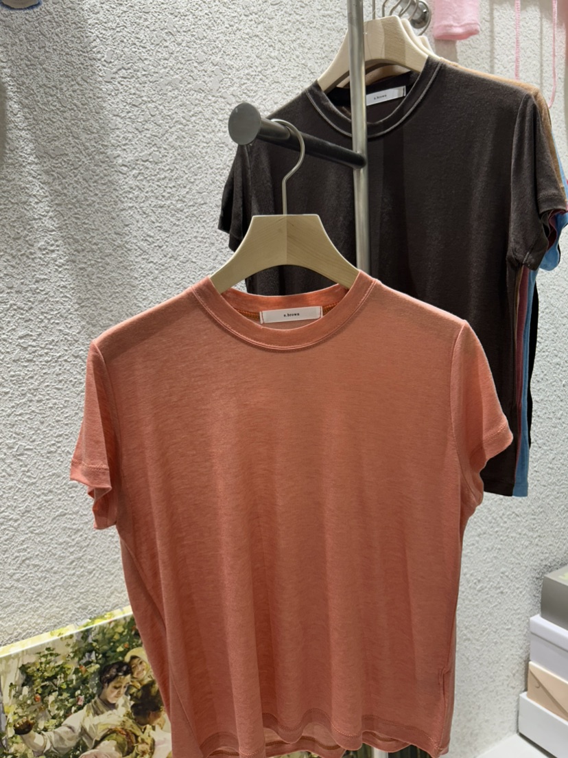 N BROWN東大門代購女士新款休閑26春夏人氣推薦職業T恤天絲N BROWNT恤圖色7