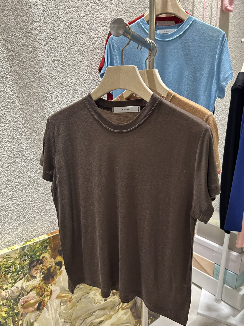 N BROWN東大門代購女士新款休閑26春夏人氣推薦職業T恤天絲N BROWNT恤圖色8