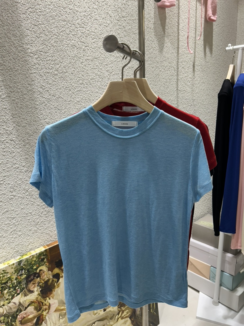 N BROWN東大門代購女士新款休閑26春夏人氣推薦職業T恤天絲N BROWNT恤圖色11