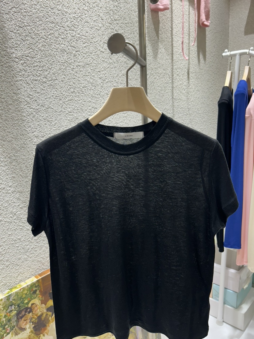 N BROWN東大門代購女士新款休閑26春夏人氣推薦職業T恤天絲N BROWNT恤圖色13