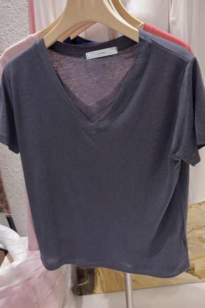 N BROWN東大門代購女裝新品熱賣時尚人氣真品26春夏T恤天絲N BROWNT恤圖色2