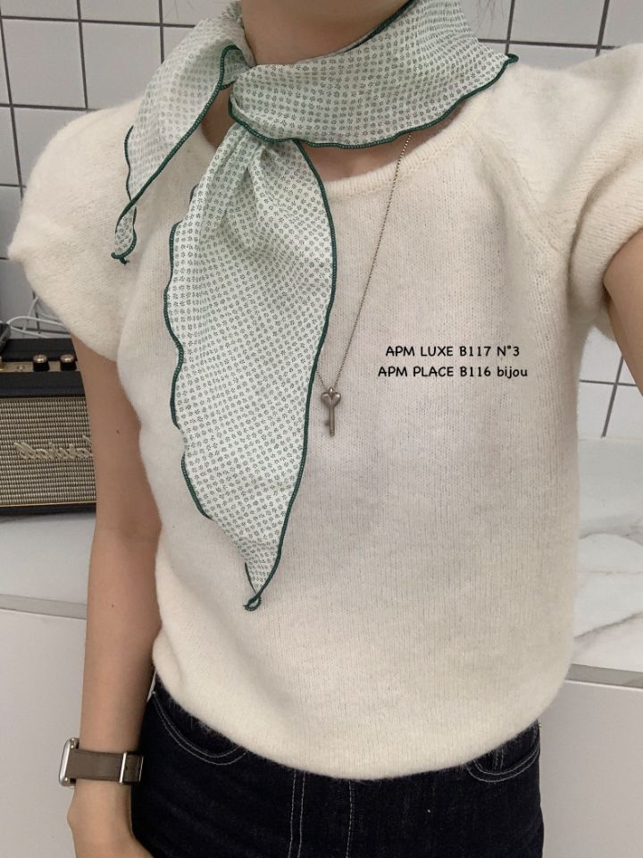 N3東大門代購女裝新品職業休閑時尚26春夏圍巾披肩花朵圍巾N3圍巾/披肩