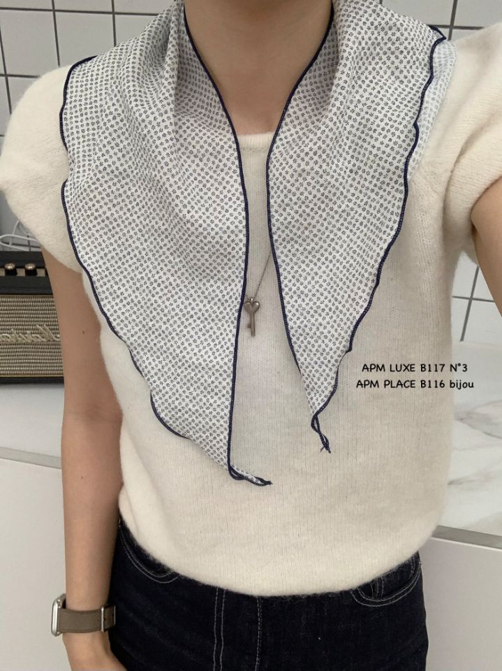 N3東大門代購女裝新品職業休閑時尚26春夏圍巾披肩花朵圍巾N3圍巾/披肩