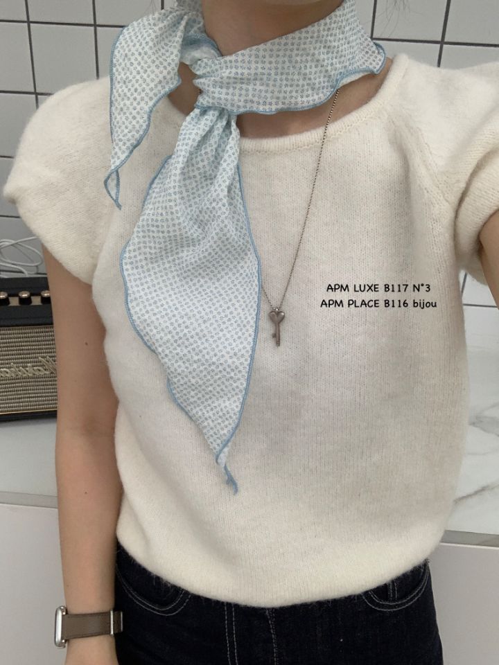 N3東大門代購女裝新品職業休閑時尚26春夏圍巾披肩花朵圍巾N3圍巾/披肩