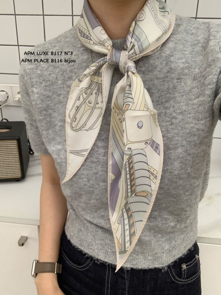 N3韓國代購女士新款推薦熱賣職業26春夏人氣圍巾披肩絲綢N3圍巾/披肩