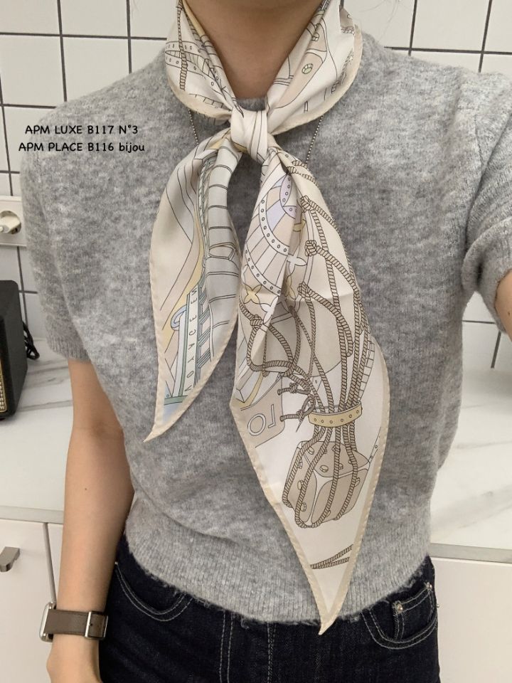 N3韓國代購女士新款推薦熱賣職業26春夏人氣圍巾披肩絲綢N3圍巾/披肩