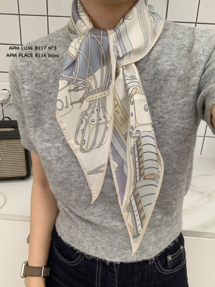 N3韓國代購女士新款推薦熱賣職業26春夏人氣圍巾披肩絲綢N3圍巾/披肩