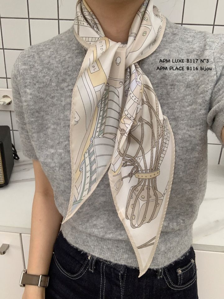 N3韓國代購女士新款推薦熱賣職業26春夏人氣圍巾披肩絲綢N3圍巾/披肩