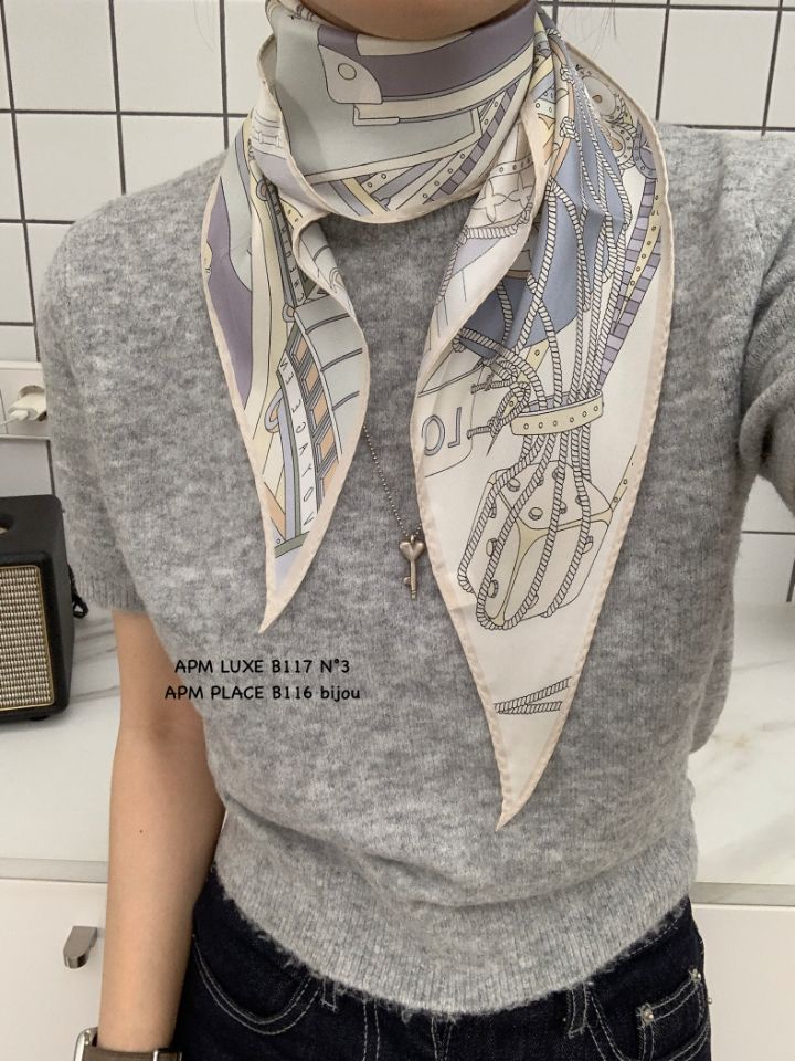 N3韓國代購女士新款推薦熱賣職業26春夏人氣圍巾披肩絲綢N3圍巾/披肩