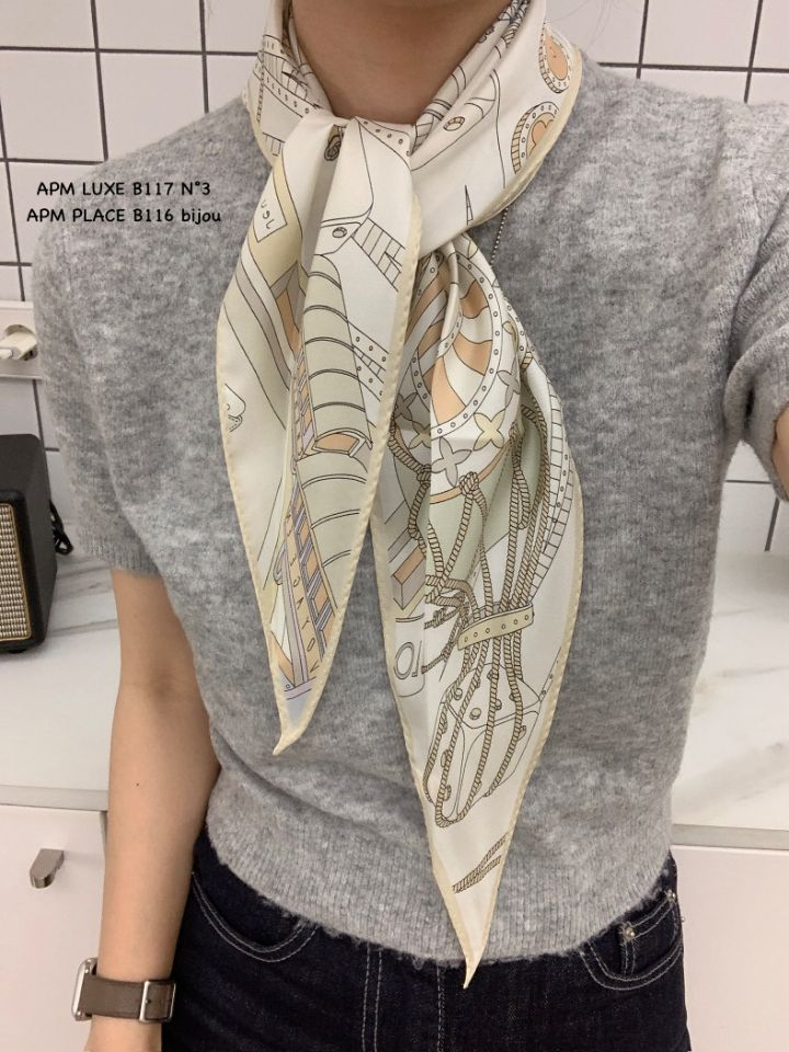 N3韓國代購女士新款推薦熱賣職業26春夏人氣圍巾披肩絲綢N3圍巾/披肩