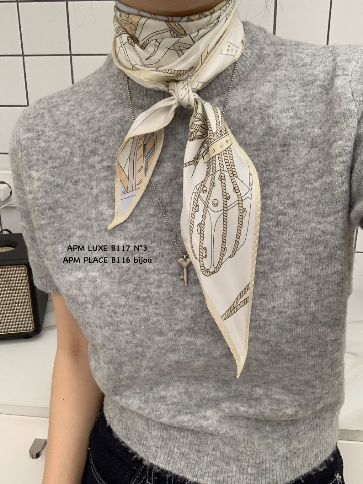 N3韓國代購女士新款推薦熱賣職業26春夏人氣圍巾披肩絲綢N3圍巾/披肩