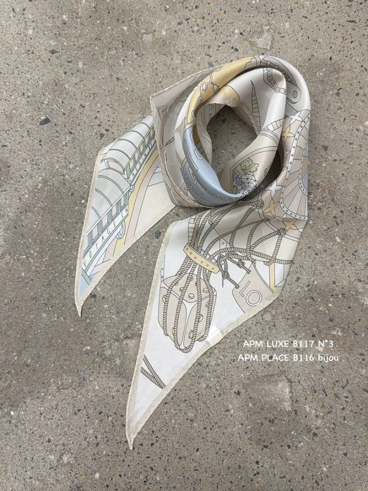 N3韓國代購女士新款推薦熱賣職業26春夏人氣圍巾披肩絲綢N3圍巾/披肩圖色1