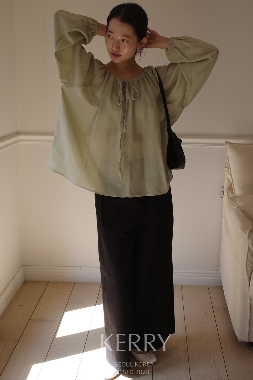 KERRY東大門實拍女士新款人氣時尚職業襯衫蕾絲衫亞麻布褶皺KERRY襯衫/蕾絲衫