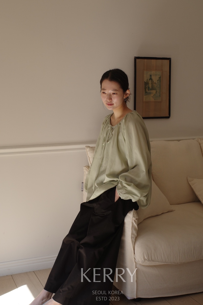 KERRY東大門實拍女士新款人氣時尚職業襯衫蕾絲衫亞麻布褶皺KERRY襯衫/蕾絲衫
