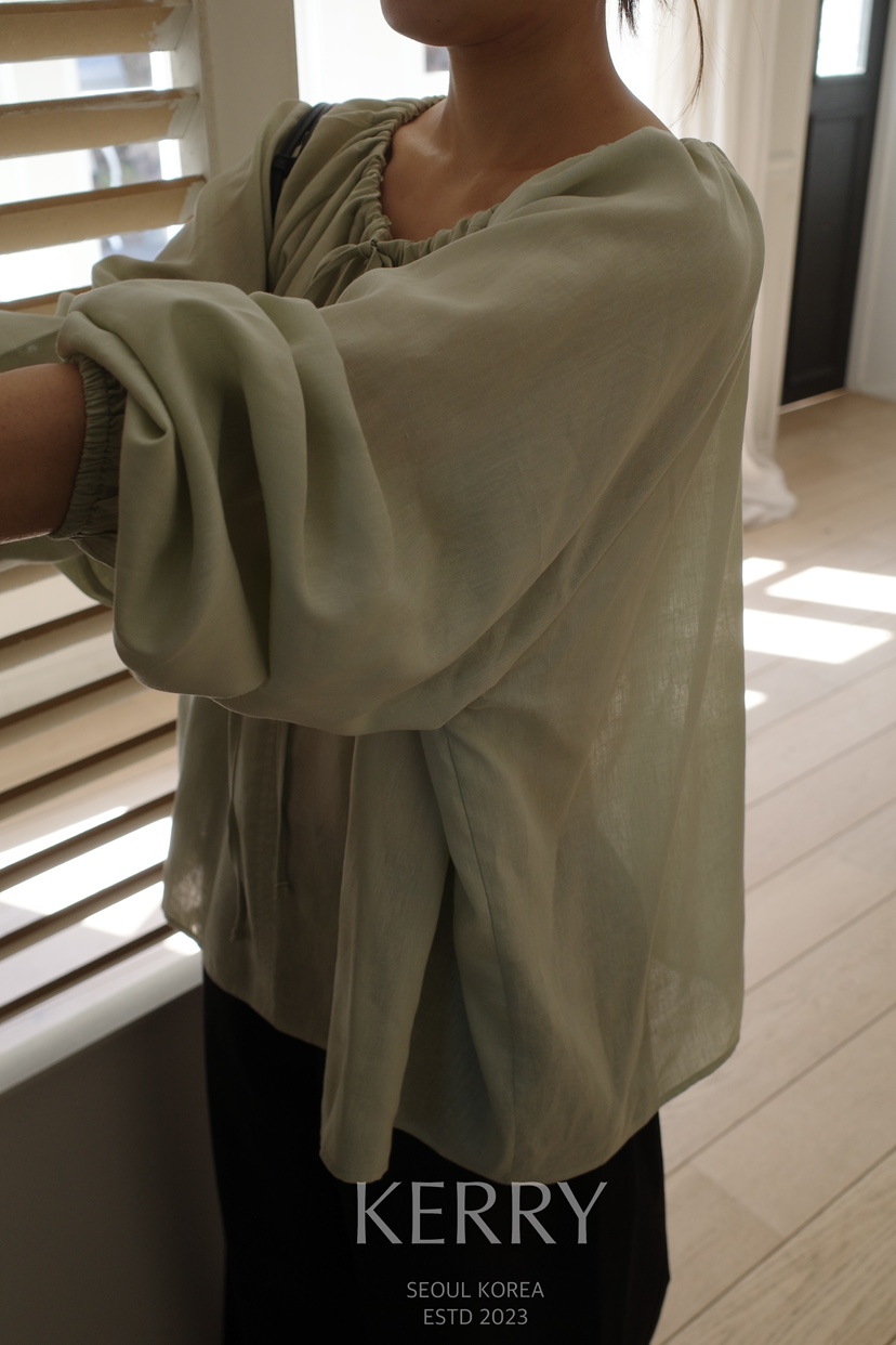 KERRY東大門實拍女士新款人氣時尚職業襯衫蕾絲衫亞麻布褶皺KERRY襯衫/蕾絲衫