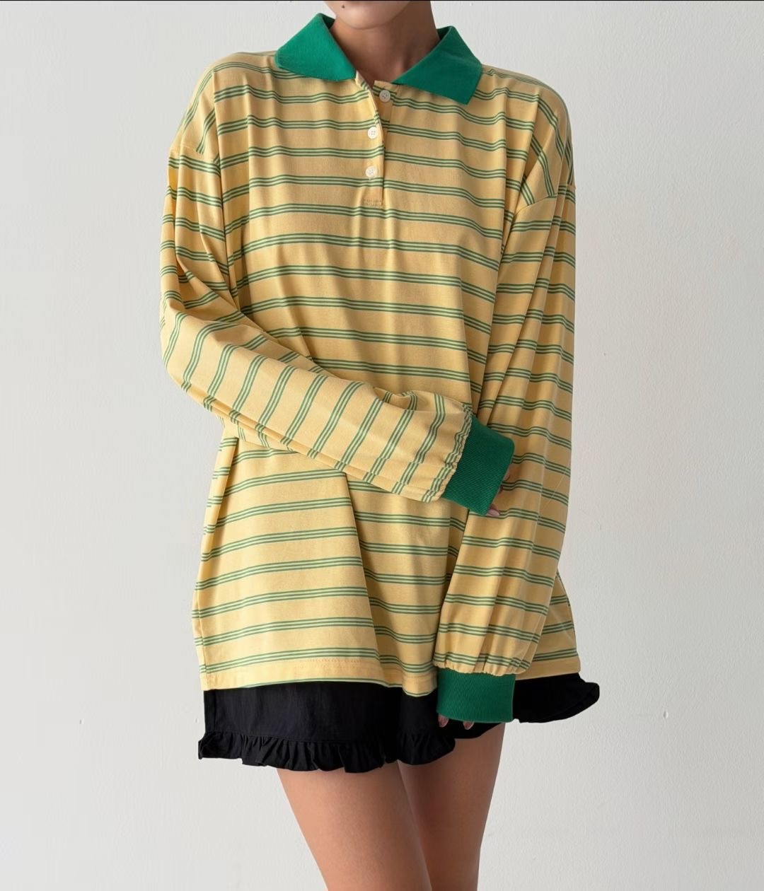 P.SHOP韓國直郵女裝新款時尚人氣26春夏休閑熱賣長袖T恤P.SHOP長袖T恤