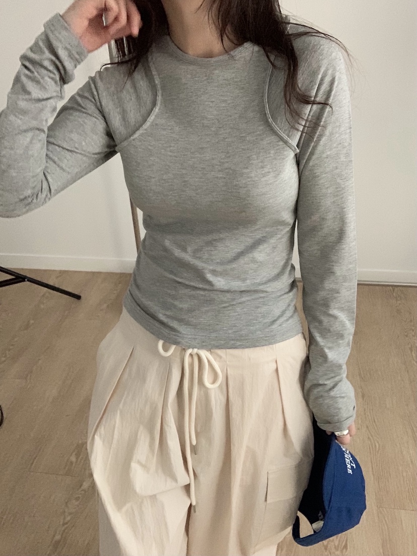 PLANTS ON GRAY東大門直郵女裝新品休閑人氣推薦長袖T恤PLANTS ON GRAY長袖T恤