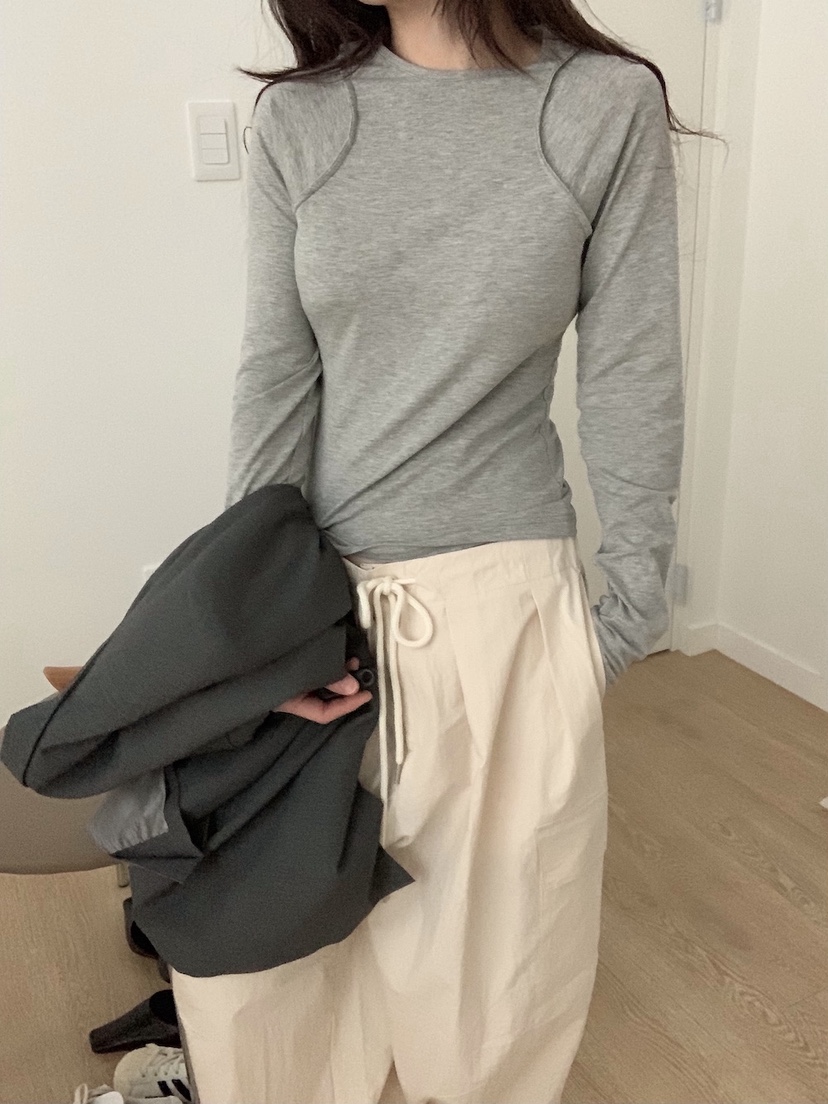 PLANTS ON GRAY東大門直郵女裝新品休閑人氣推薦長袖T恤PLANTS ON GRAY長袖T恤