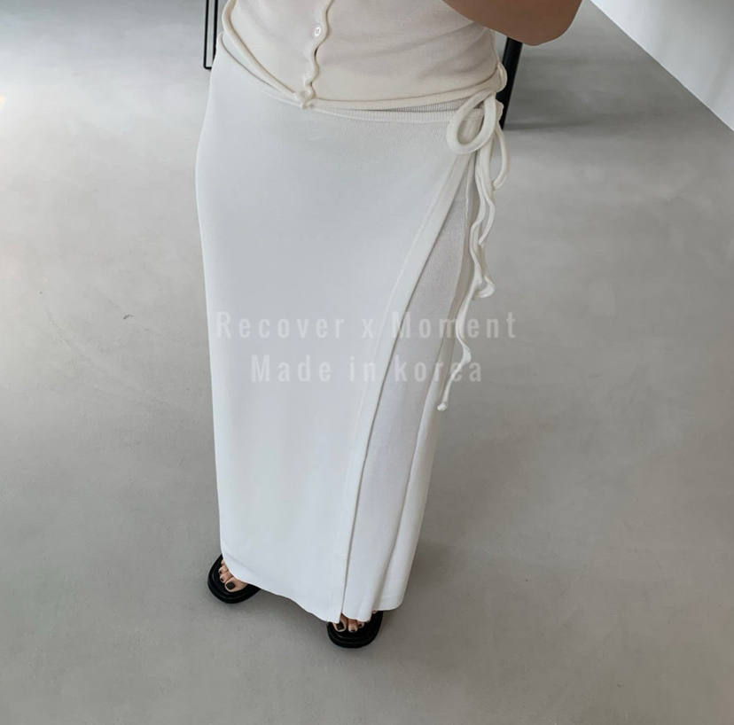 MOMENT韓國直郵實拍女士新品熱賣職業休閑時尚26春夏長裙MOMENT/RECOVER長裙