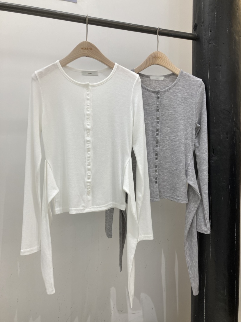 MOMENT韓國東大門直郵女裝新款休閑職業長袖T恤羊毛衫雙層MOMENT/RECOVER長袖T恤