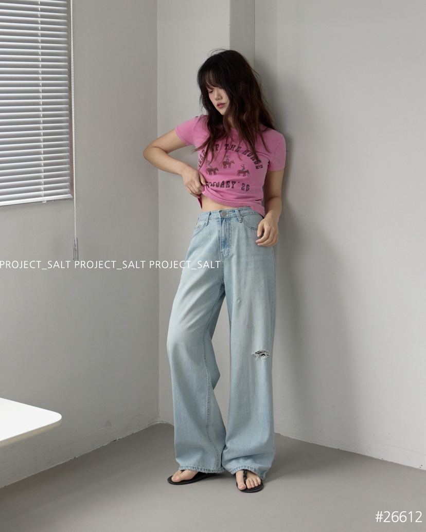 PROJECT SALT韓國直郵實拍女士新品熱賣牛仔褲PROJECTSALT牛仔褲