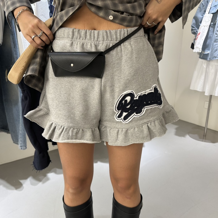 VAULT韓國直郵女士新品職業人氣推薦26春夏短褲不含腰包刺繡VAULT短褲圖色1