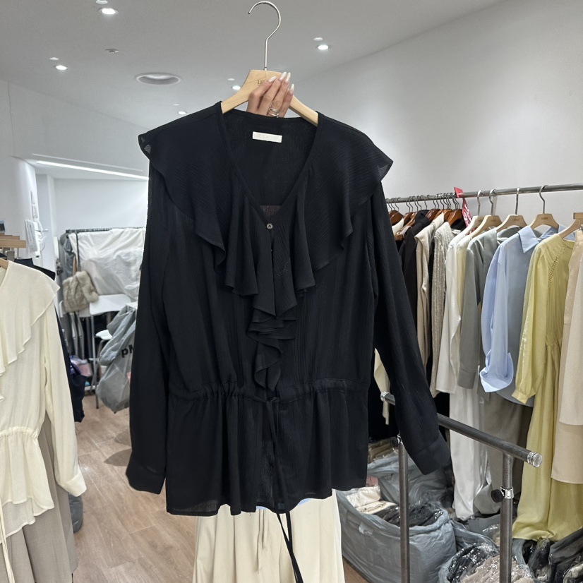 LEWIN韓國東大門直郵女裝新款職業時尚人氣休閑襯衫蕾絲衫LEWIN襯衫/蕾絲衫圖色3