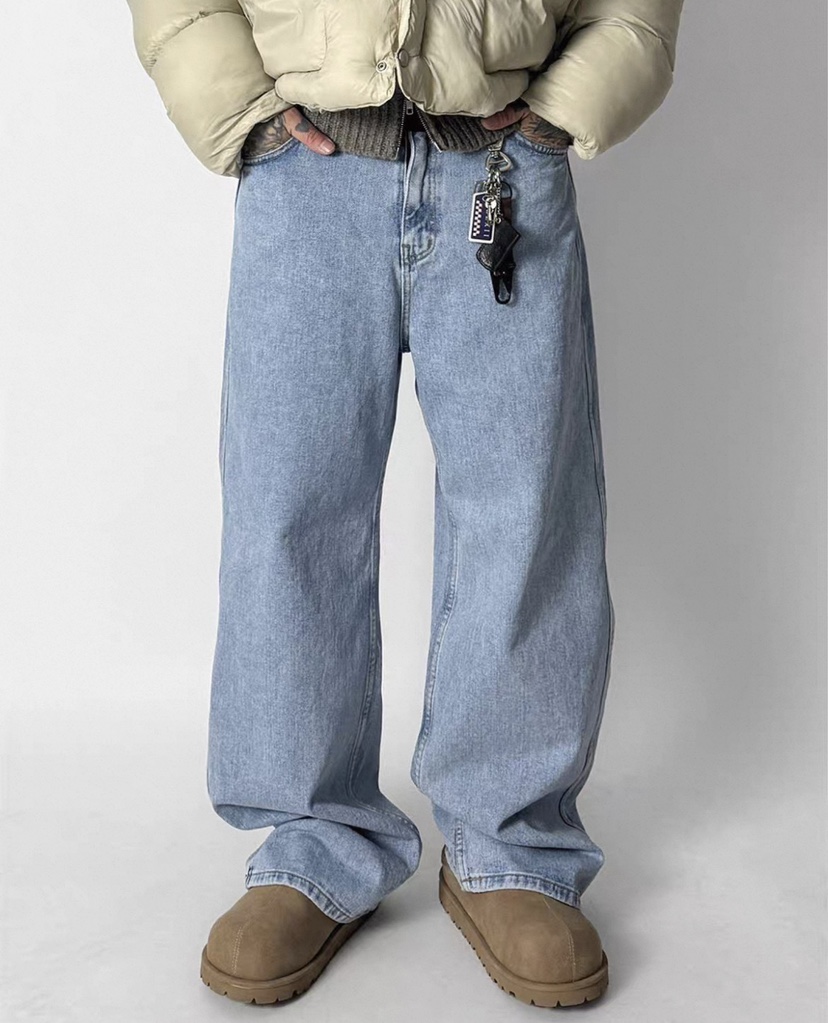 WELLDONEMINED韓國代購女士新款休閑人氣時尚推薦26春夏牛仔褲WELLDONEMINED牛仔褲圖色1