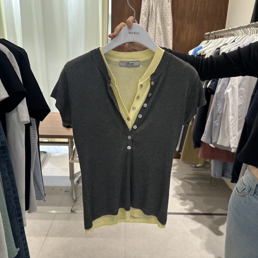 BUCKLE韓國直郵女裝新款推薦熱賣職業時尚休閑26春夏針織衫BUCKLE針織衫
