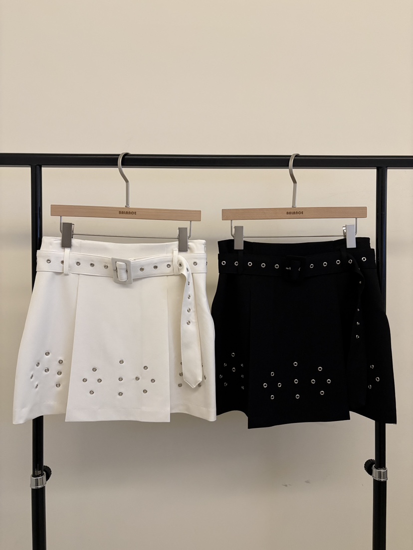 BALANCE韓國東大門直郵女士新款休閑人氣職業推薦短裙含腰帶BALANCE短裙