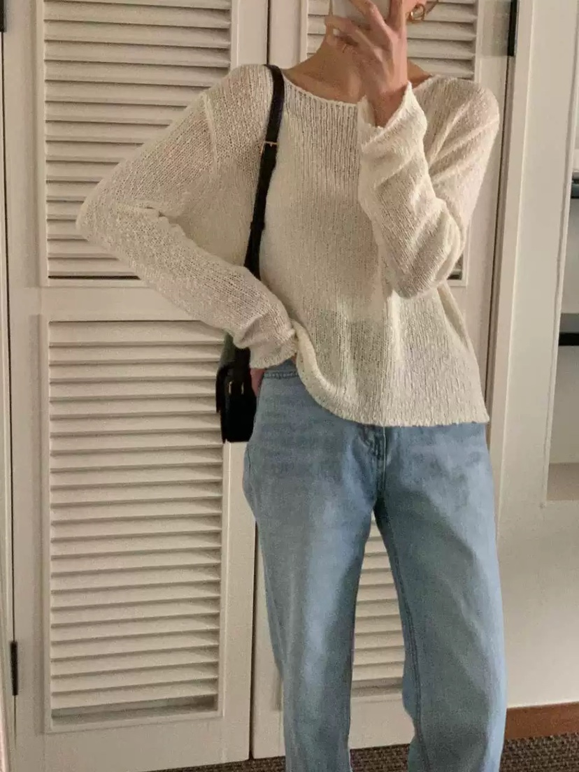 FF/SUNDAY韓國直郵女士新款職業熱賣26春夏休閑針織衫亞麻FF/SUNDAY針織衫圖色1