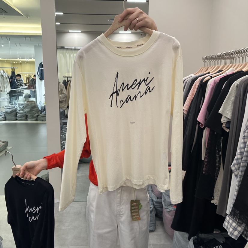 URBANSTORY/REMAKING韓國代購女裝新品休閑推薦人氣長袖T恤Remaking/URBANSTORY長袖T恤圖色3黃色