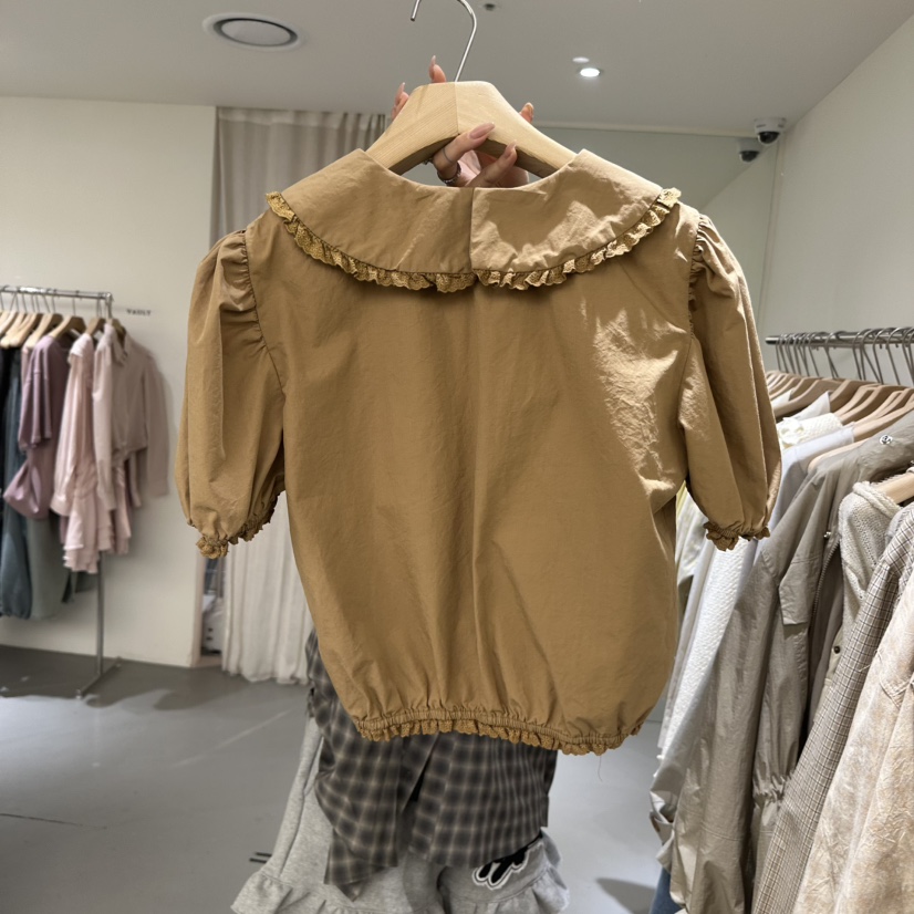 VAULT韓國代購女士新品人氣推薦時尚26春夏職業襯衫蕾絲衫VAULT襯衫/蕾絲衫