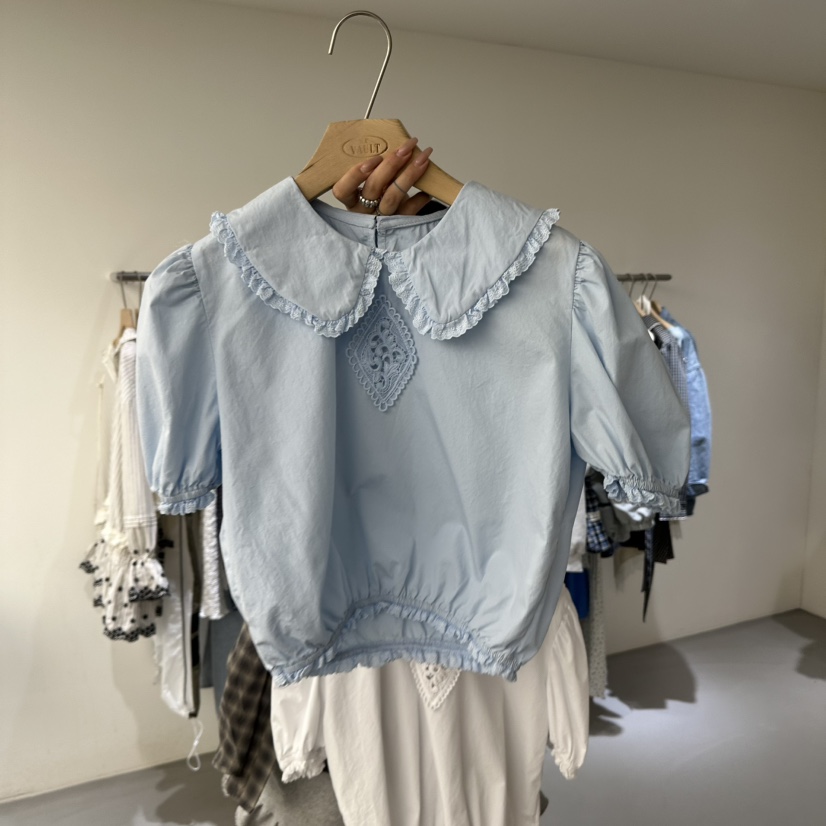 VAULT韓國代購女士新品人氣推薦時尚26春夏職業襯衫蕾絲衫VAULT襯衫/蕾絲衫圖色2