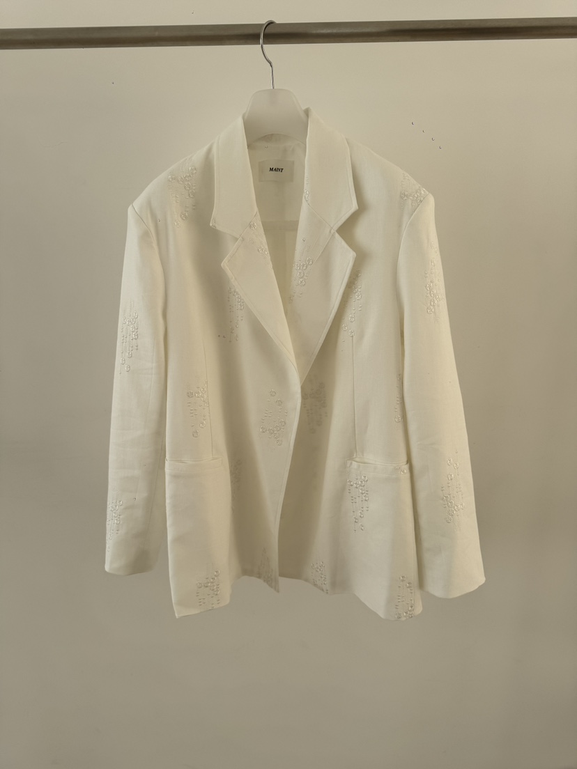 MAINT韓國直郵女裝新款休閑推薦時尚26春夏職業夾克亞麻布MAINT夾克圖色1