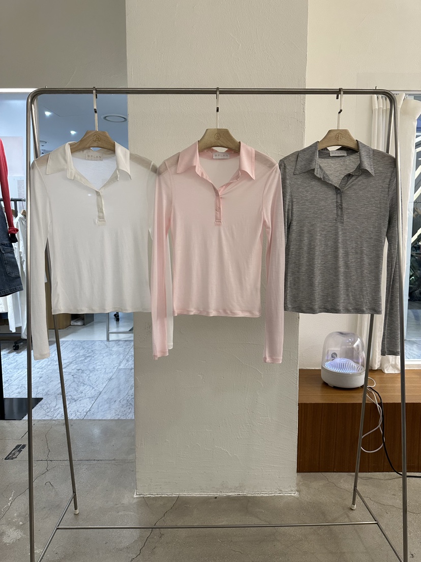 BPLAN韓國直郵實拍女裝新款推薦熱賣26春夏職業休閑長袖T恤BPLAN長袖T恤