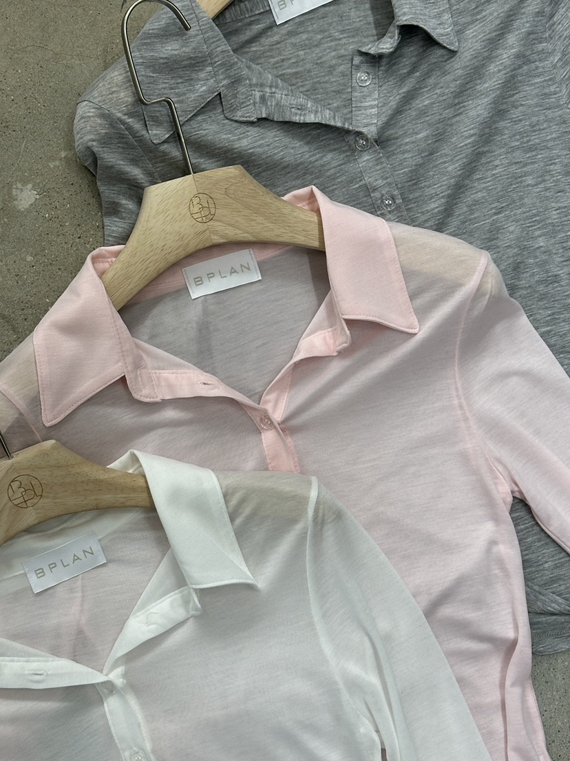BPLAN韓國直郵實拍女裝新款推薦熱賣26春夏職業休閑長袖T恤BPLAN長袖T恤