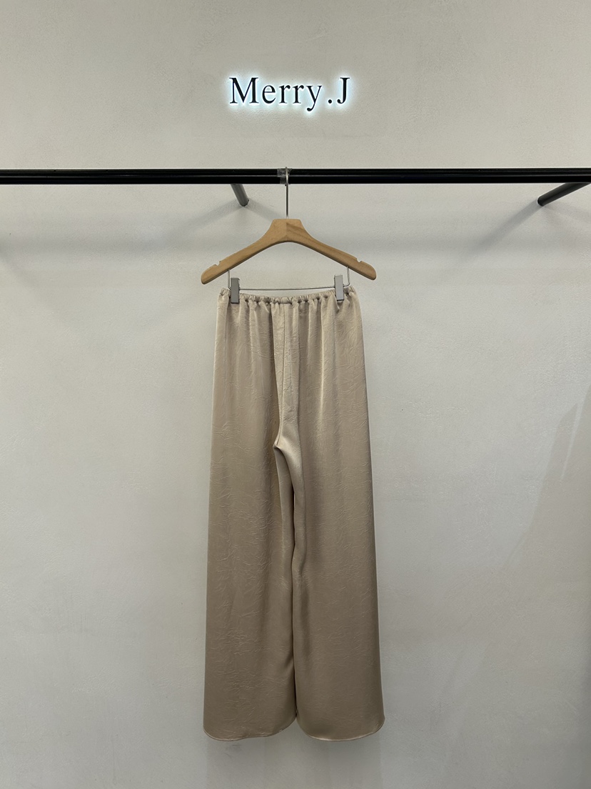 MERRY-J韓國東大門直郵女裝新品時尚休閑職業休閑褲緞面MERRY-J休閑褲