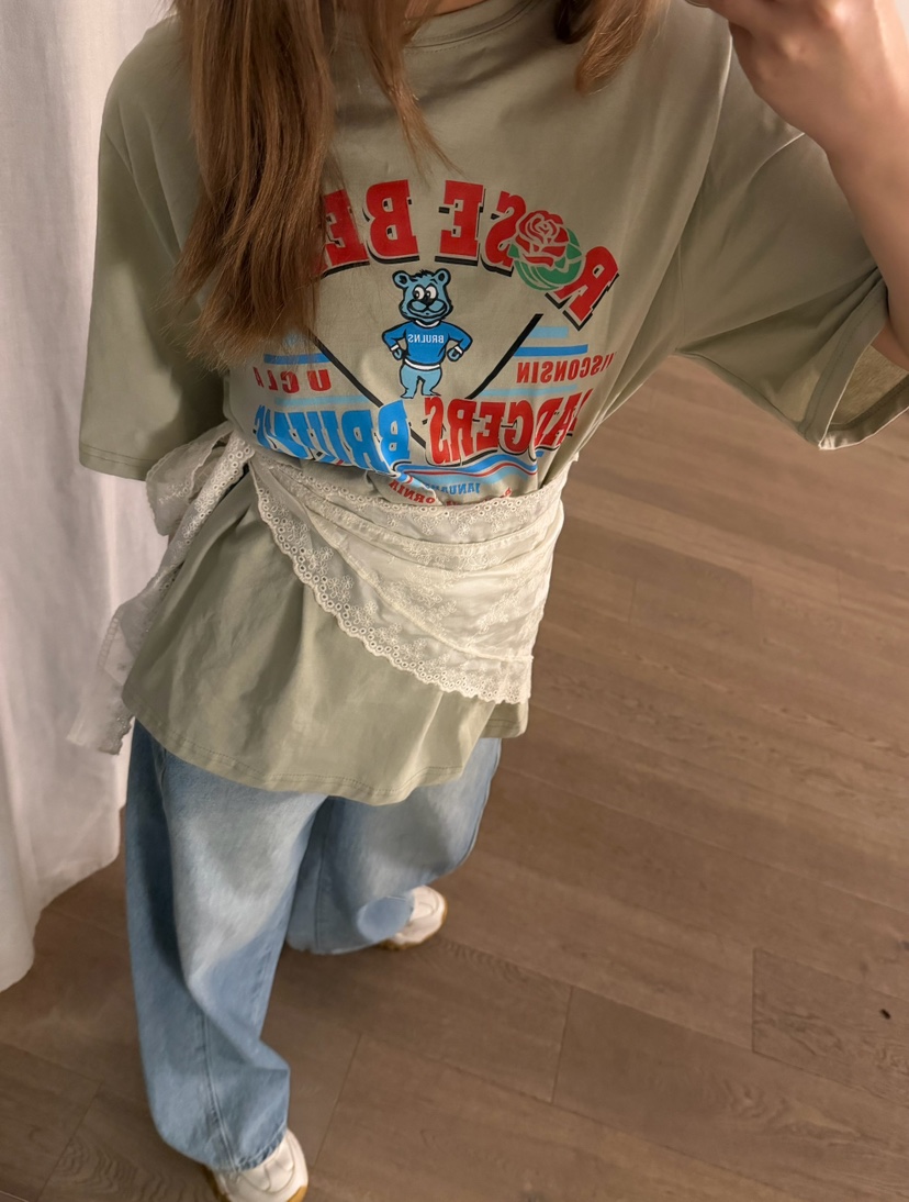 LATTE-P韓國代購女裝新品推薦休閑人氣時尚職業熱賣26春夏T恤LATTE-PT恤