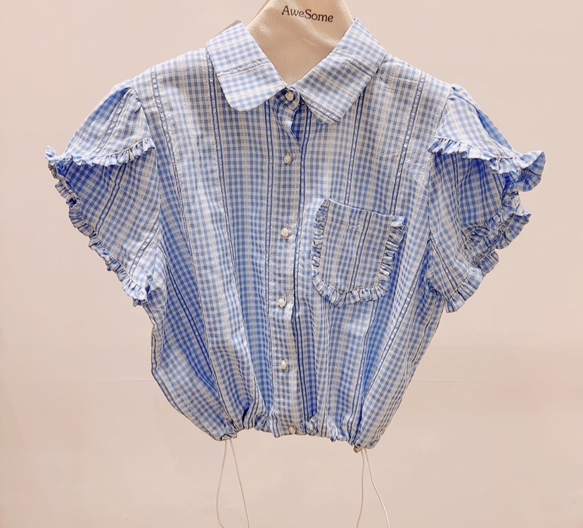 AWESOME-P韓國直郵實拍女士新款職業熱賣休閑襯衫蕾絲衫AWESOME-P襯衫/蕾絲衫圖色1