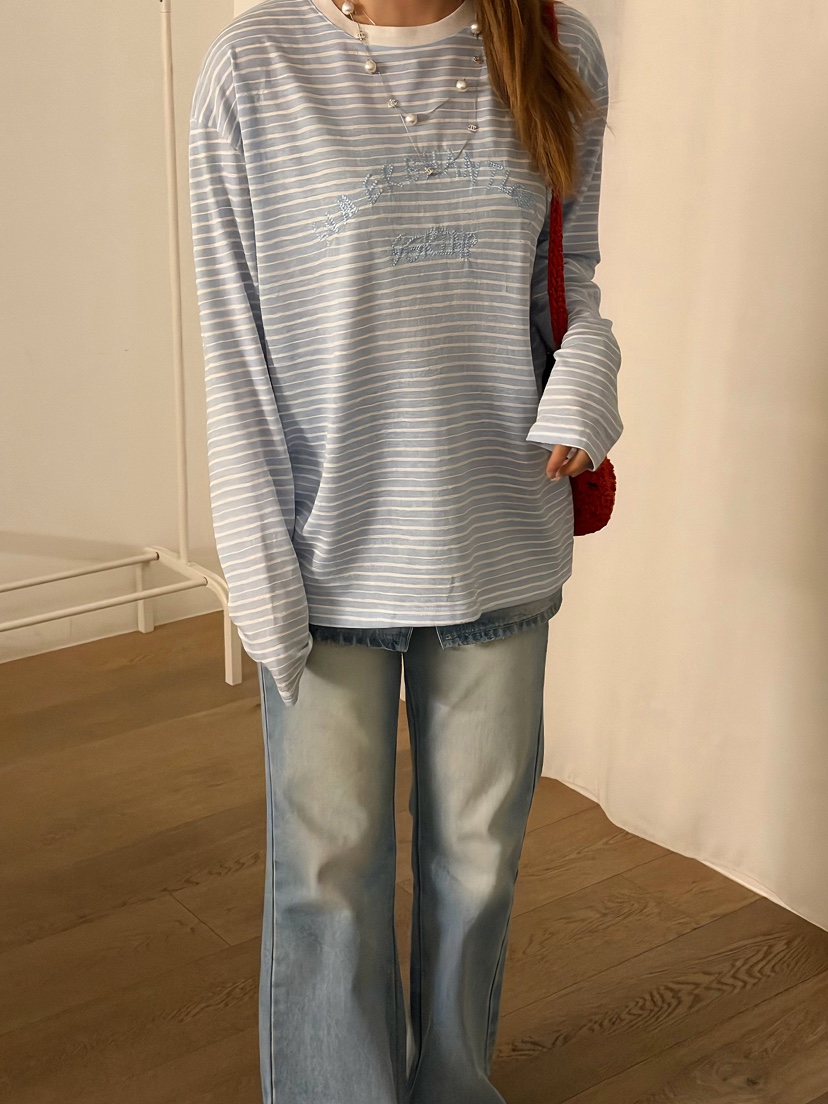 LATTE-P韓國直郵女士新品推薦人氣職業時尚26春夏長袖T恤LATTE-P長袖T恤